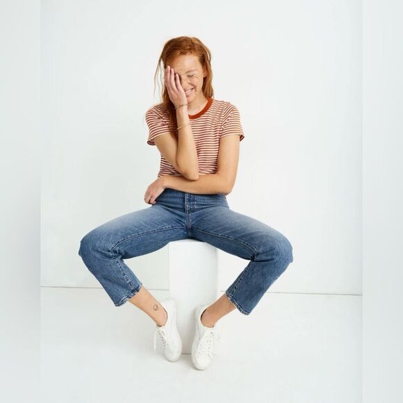 Madewell Classic High Rise Cropped Straight Jeans in Peralta Wash Size 26 AA596 - Picture 2 of 13